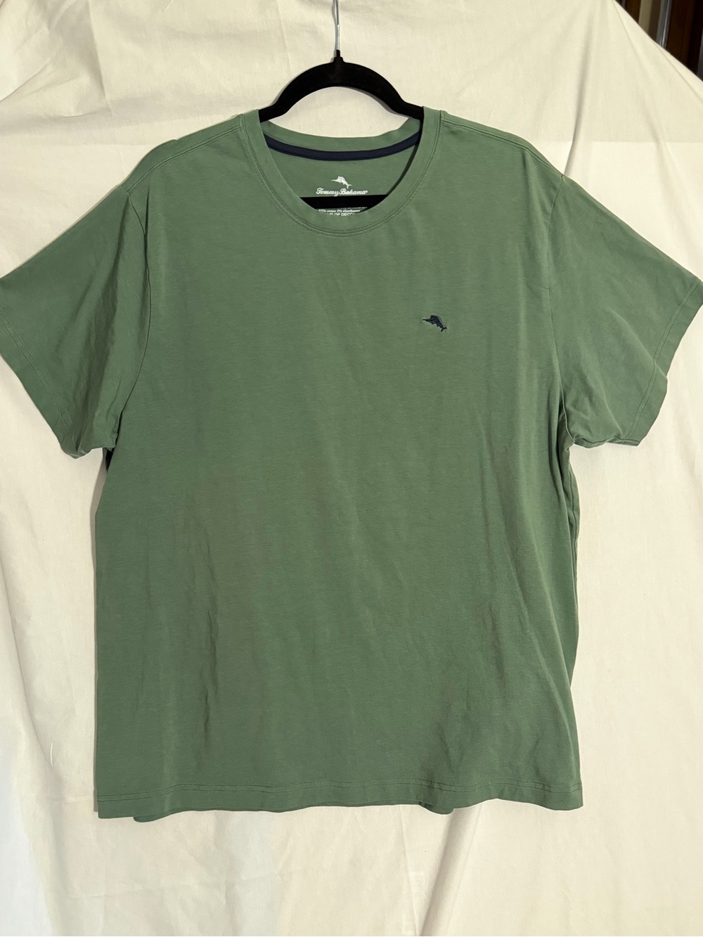 #505 Tommy Bahama Olive Green Short-Sleeve Crew Neck Tee
